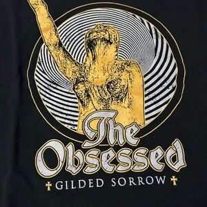The Obsessed Gilded Sorrow Graphic Tee - Black & Gold